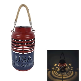 Americana LED Solar Lantern, , large