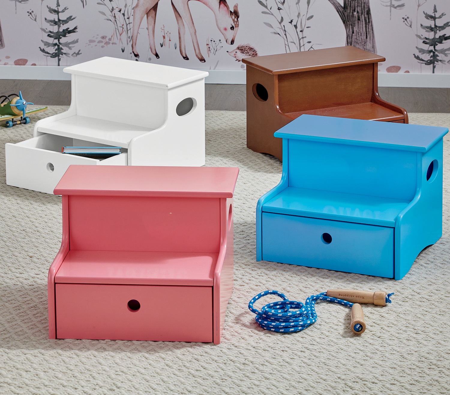 Kids&rsquo; Storage Step Stool, , large