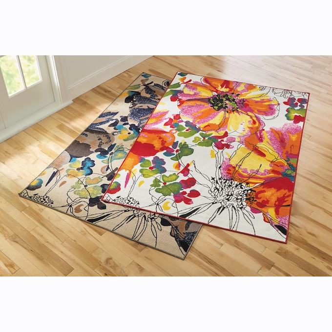 Artsy Floral Rug, , large