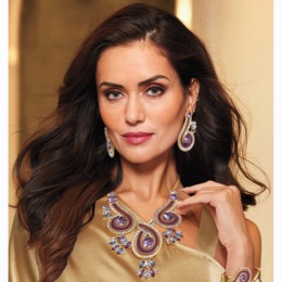 Crystal/Enamel Purple Jewelry, , large