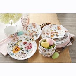 Floral Birds 12-pc. Dinnerware Set, , large