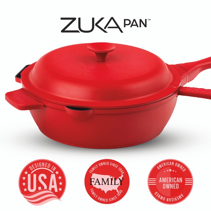 Granitestone 10" Zuka Pan, Red, large
