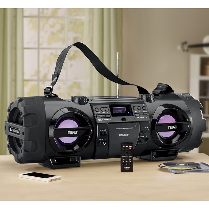 Bass Reflex Boom Box and PA System with Bluetooth by Naxa Seventh Avenue