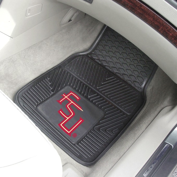 Set of 2 NCAA Vinyl Car Mats, , large