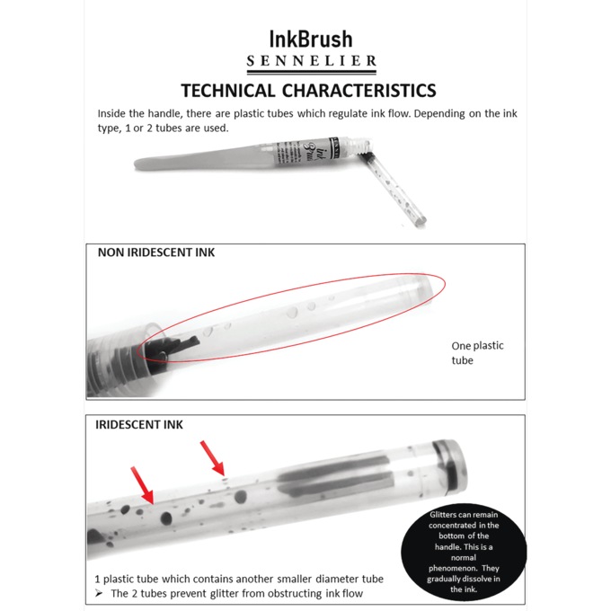 Sennelier Ink 6-Color Iridescent Brush Pen Set, , large