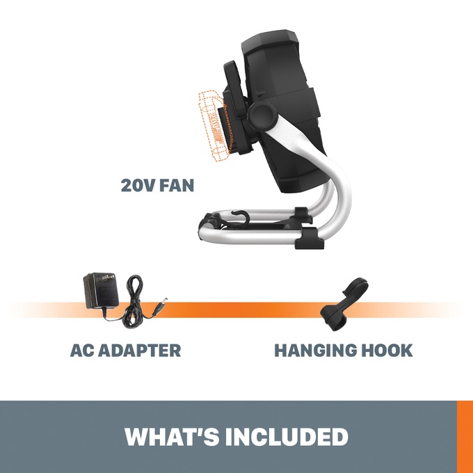 Worx 20V Cordless Worksite Fan (Tool Only), , large