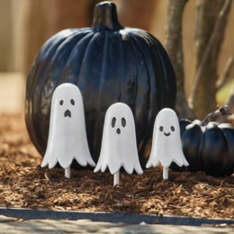 Set of 3 Metal Ghost Stakes, , large