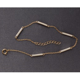 Diamond Bar Anklet, , large
