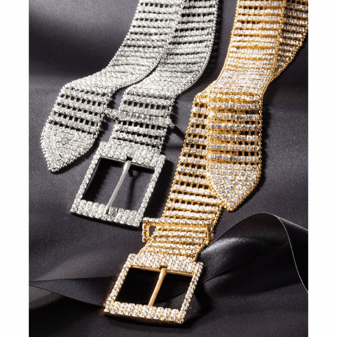 Jeweled Belt, Gold, large