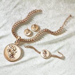 Cameo Metal Necklace, Bracelet and Earrings - Buy All and Save, , large