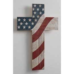 American Pride Wall Cross, , large