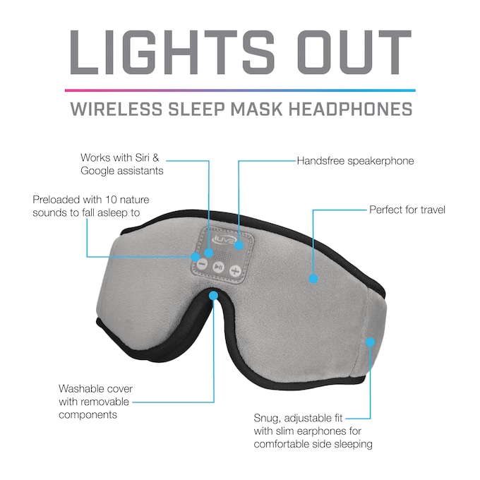 Percussion Massager & Eye Mask Set, Multi, large
