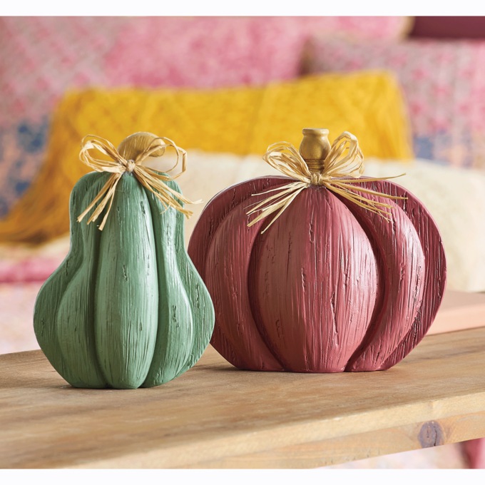 Carved-Look Pumpkin or Gourd, , large
