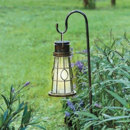 Solar Lantern with Shepherd&#39;s Hook, , large