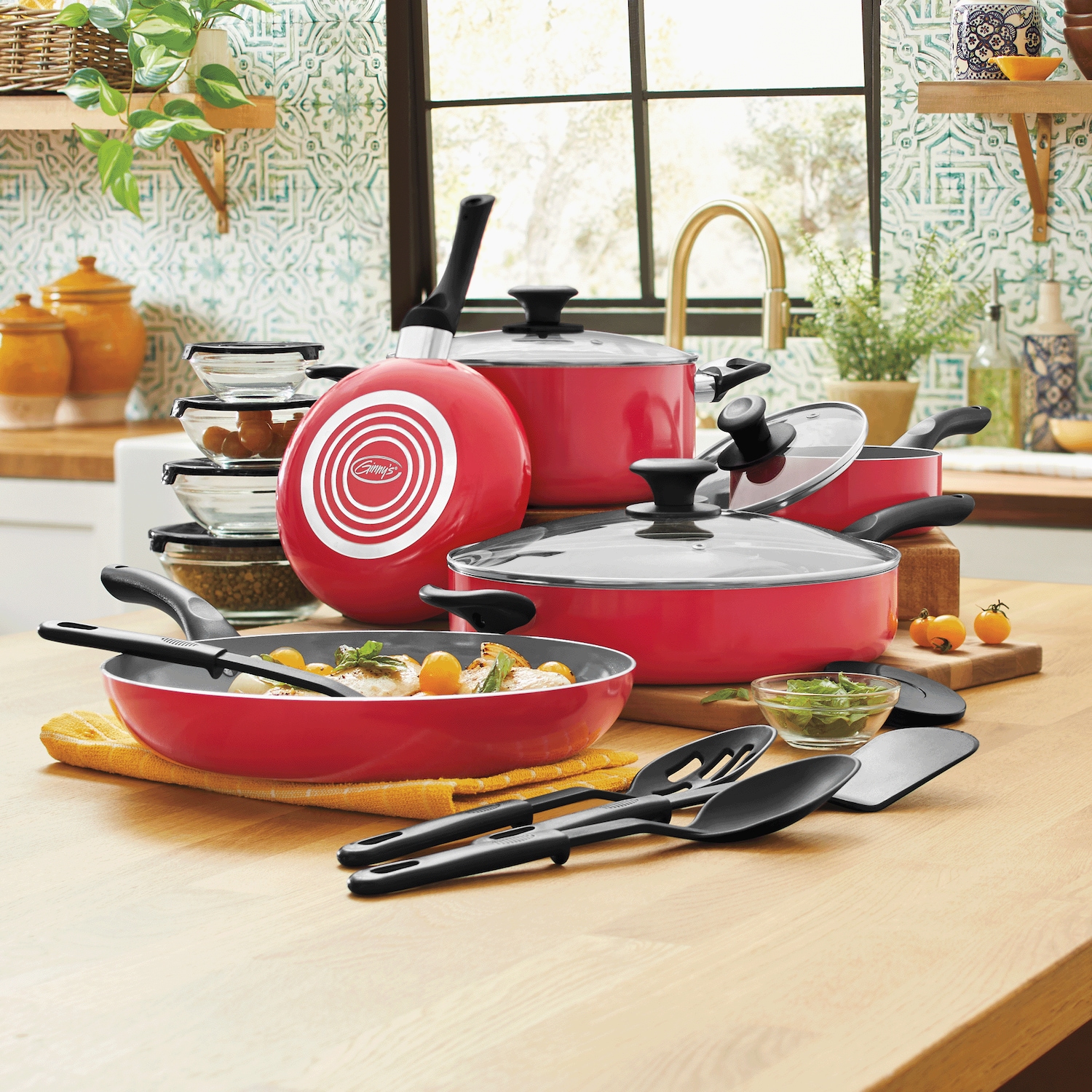 Ginny's 22-Piece Ceramic Cookware Set | Seventh Avenue