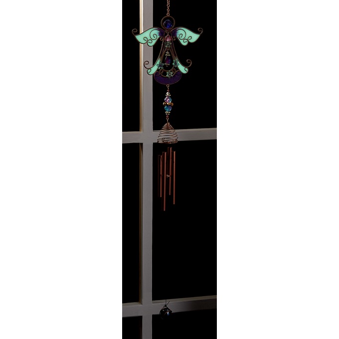 Glowing Angel Wind Chime, , large