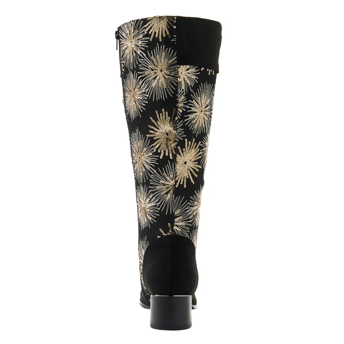 Midnight Velvet Embroidered Fireworks & Sequins Faux-Suede Boot for Women, , large