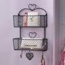 Tiered Wall Basket with Hearts, , large