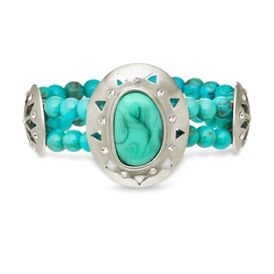 Faux Turquoise/Medallion Bracelet, , large