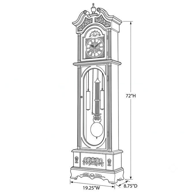 Westminster Grandfather Clock, , large
