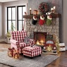 Buffalo Check Armchair and Ottoman, , large