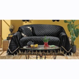 Quilted Velvet Furniture Throw, , large