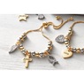 Faith Message Two-Tone Adjustable Bead Bracelet, , large