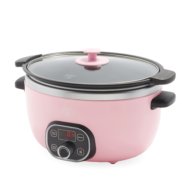 Green Life Slow Cooker Healthy Duo 6-Quart Slow Cooker, , large