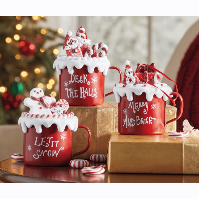 Set of 3 Cup Ornaments, , large