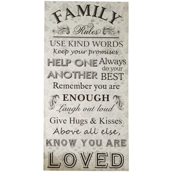 Loved Family Rules Canvas, , large