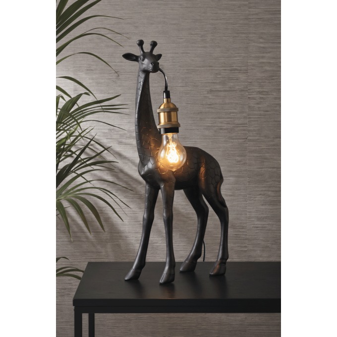 Giraffe Lamp, Black, large