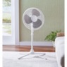 LifeSmart 16" Pedestal Fan, White, large