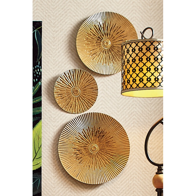 3-Piece Gold Medallion Art, , large