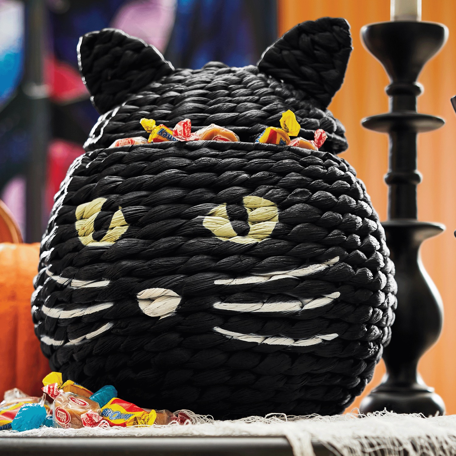 Black Cat Figural Basket | Seventh Avenue