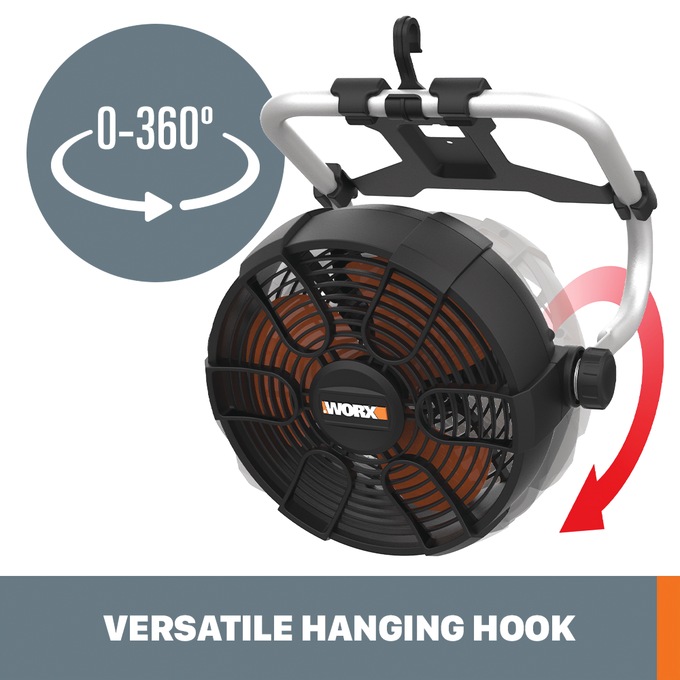 Worx 20V Cordless Worksite Fan (Tool Only), , large