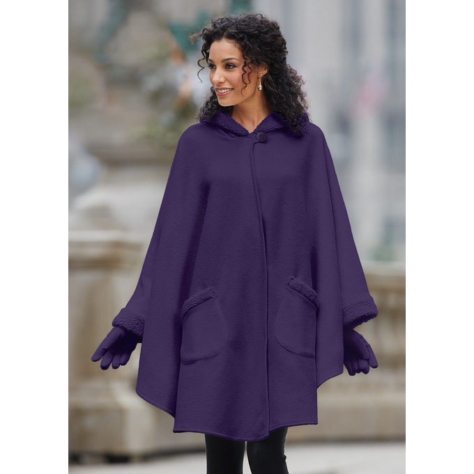 Simone Sherpa Cape and Gloves Set, , large