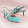 Faux-Pearl Strapped Slingback for Women with 2.5" Heel and Memory Foam, , large