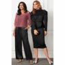 Satin Wide-Leg Pant, Black, large