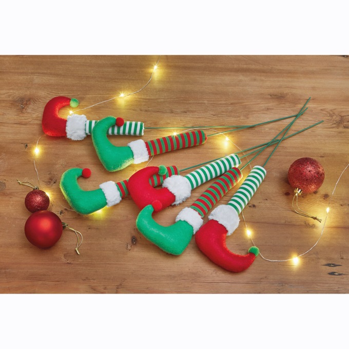 Set of 6 Elf Tree Picks, , large