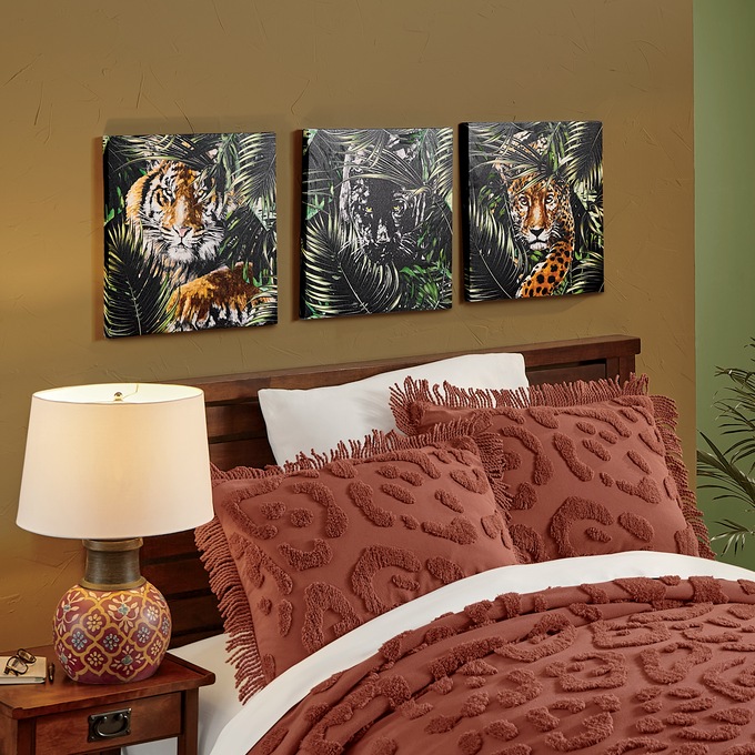 3-Piece Big Cats Canvas Set, , large