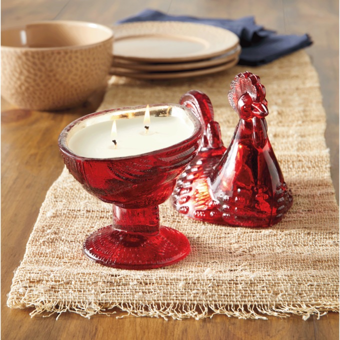 Filled Rooster Candle, , large