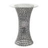 Crystal Beaded Lit Accent Table with Glass Top, , large