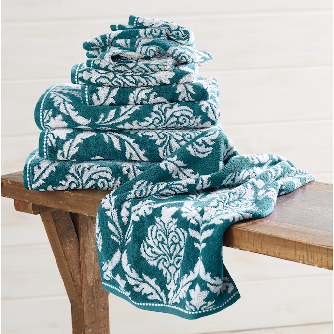 Serene Fleur De Lis 12-Piece Towel Set, , large