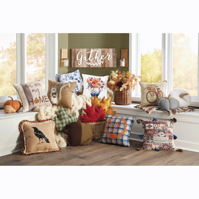 Fall Bicycle Accent Pillow, , large