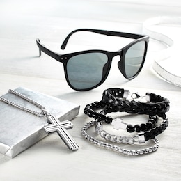 Men&#39;s Pendant, Bracelet &amp; Sunglasses Set, , large