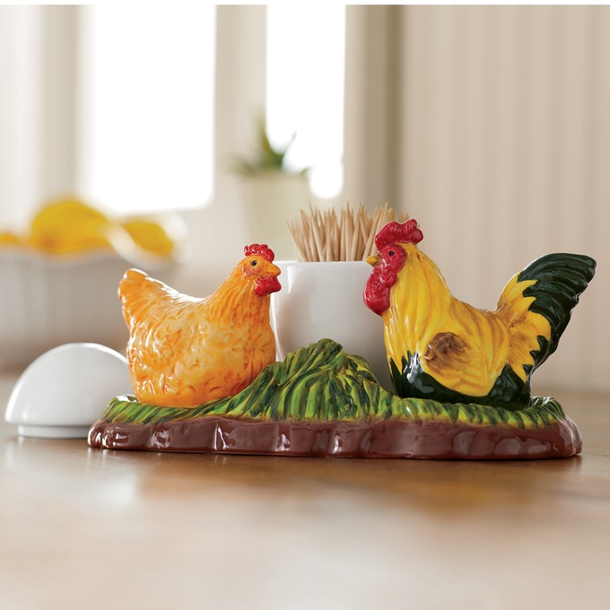 Rooster Salt Pepper Shakers And Toothpick Holder Set Seventh Avenue Average rating:2.7out of5stars, based on3reviews3ratings. rooster salt pepper shakers and toothpick holder set