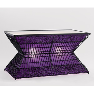 Zain Lighted Rattan Coffee Table, , large