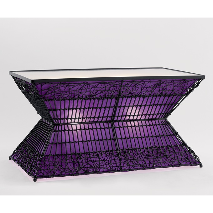 Zain Lighted Rattan Coffee Table Seventh Avenue