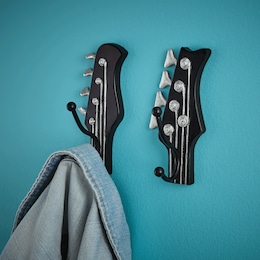 Set of 2 Guitar Wall Hooks, , large