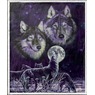 Wolf Night Novelty Sherpa Throw, , large